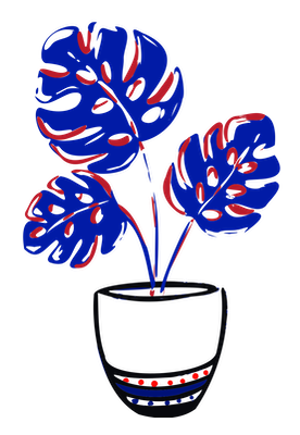 Flower pot vector image